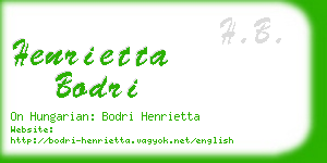 henrietta bodri business card